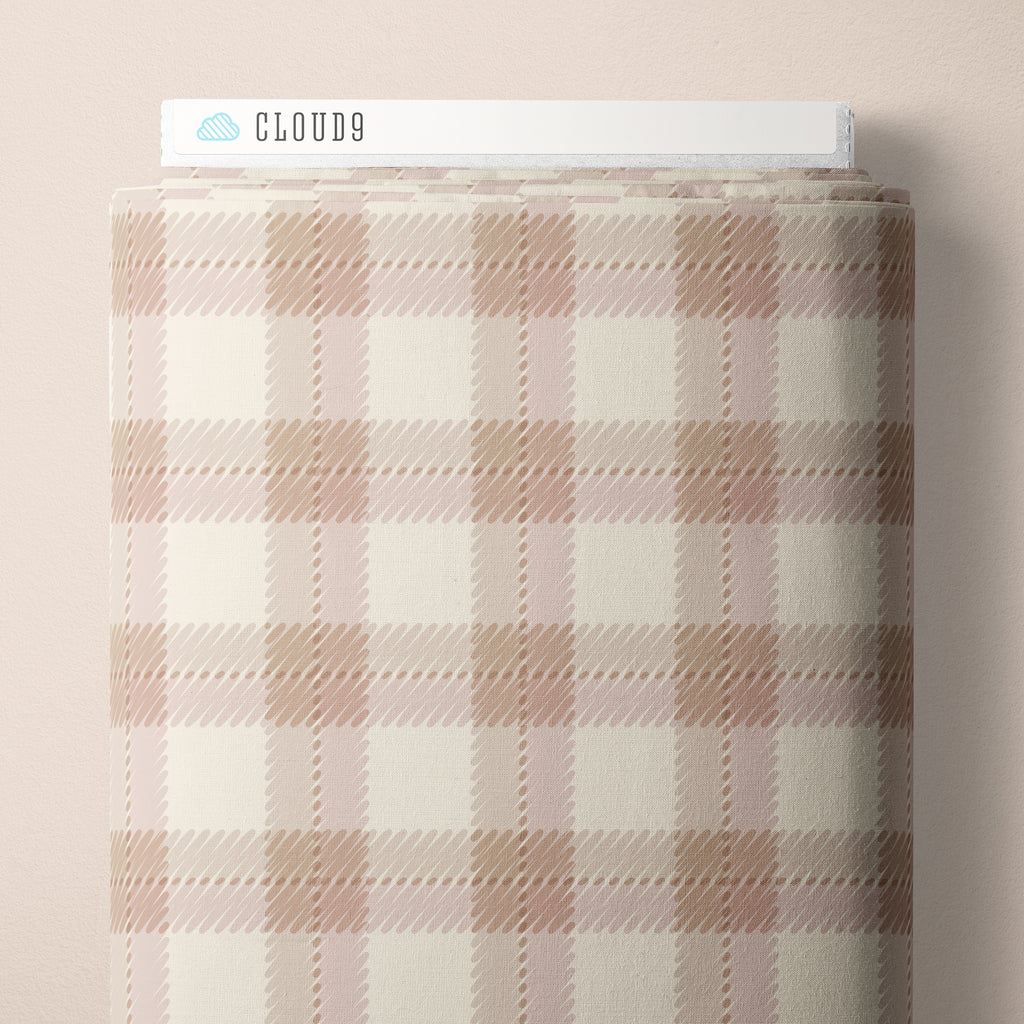 Scribbly Plaid | Rose Dust ---  Fall & Flutter Flannel By Teri the Butter -- Cloud 9