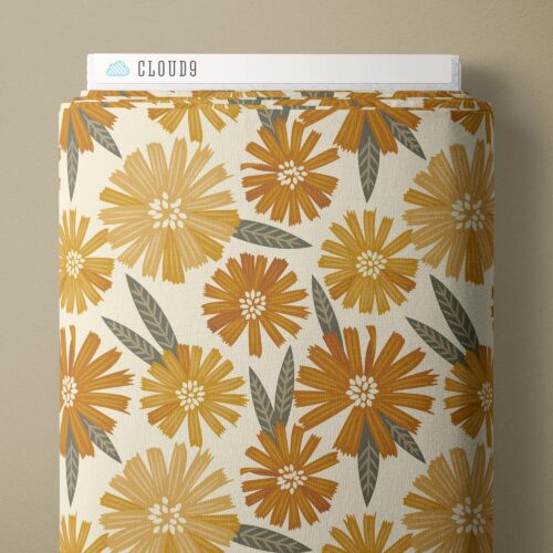 Aster Blooms | Ivory/Amber -- Falling Into Autumn by Ann Gardner -- Cloud 9