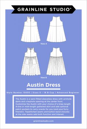 Austin Dress Size 0-18 -- Grainline Studios