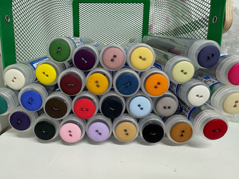 Dill Buttons 3/4" Two Hole (Assorted Colors)