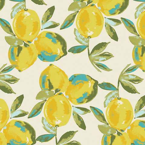Yuma Lemons Mist in Knit -- Art Gallery Fabrics