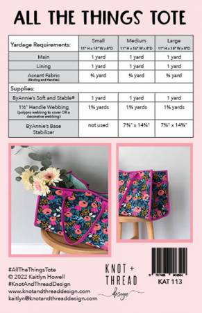 All The Things Tote Pattern -- Knot & Thread Design