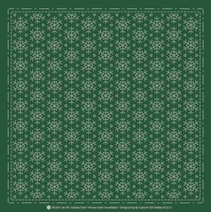 Sashiko Cloth Hitome-Zashi SnowflakesGR -- QH Textiles Pty Ltd.