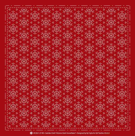 Sashiko Cloth Hitome-Zashi SnowflakesRD -- QH Textiles Pty Ltd.