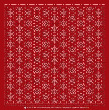 Sashiko Cloth Hitome-Zashi SnowflakesRD -- QH Textiles Pty Ltd.