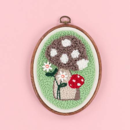 Mushroom Meadows Punch Needle Embroidery Kit -- Kimberbell