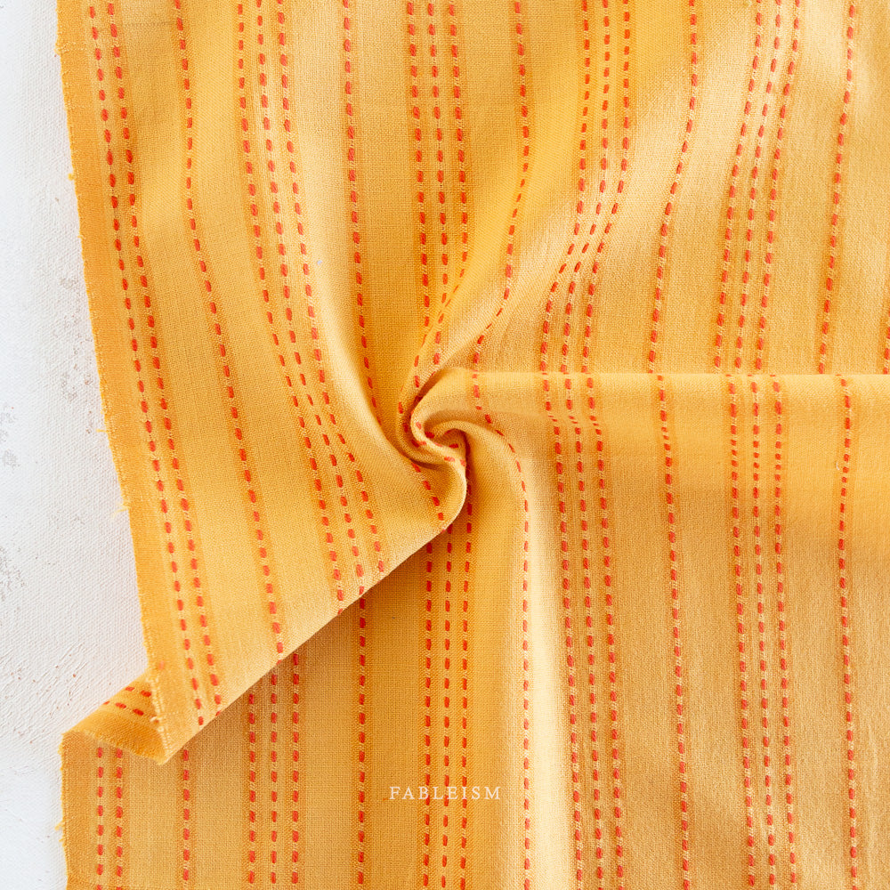 Stitch Stripe in Tumeric (REVERSIBLE) -- Lucky Loom -- Fableism