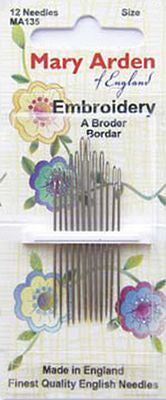 Mary Arden Embroidery Needles sz 3/9