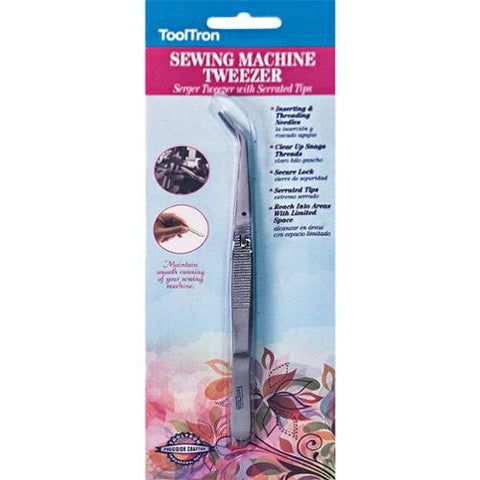 Locking Serger Tweezer Curved 6" -- Tooltron