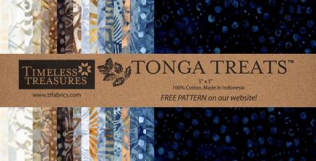 5in Squares Tonga Batik Lakeside  -- Timeless Treasures