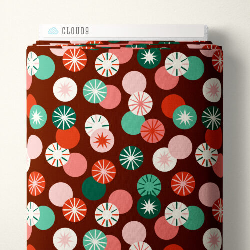 Peppermint Whirl | Burgundy -- Merry & Mod by Shelby Warwood -- Cloud 9