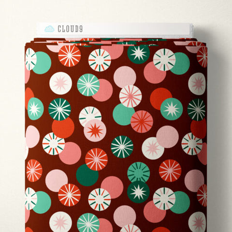 Peppermint Whirl | Burgundy -- Merry & Mod by Shelby Warwood -- Cloud 9