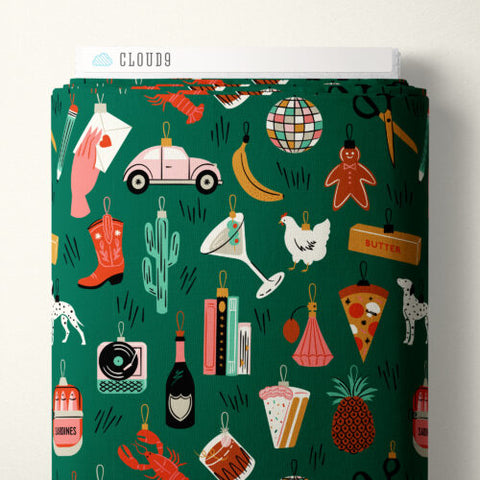 Bright Baubles | Dark Green -- Merry & Mod by Shelby Warwood -- Cloud 9