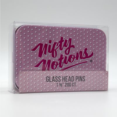 Glass Head Pins 200pc -- Nifty Notions