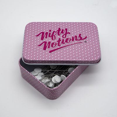 NN White Flower pins 100 pcs -- Nifty Notions
