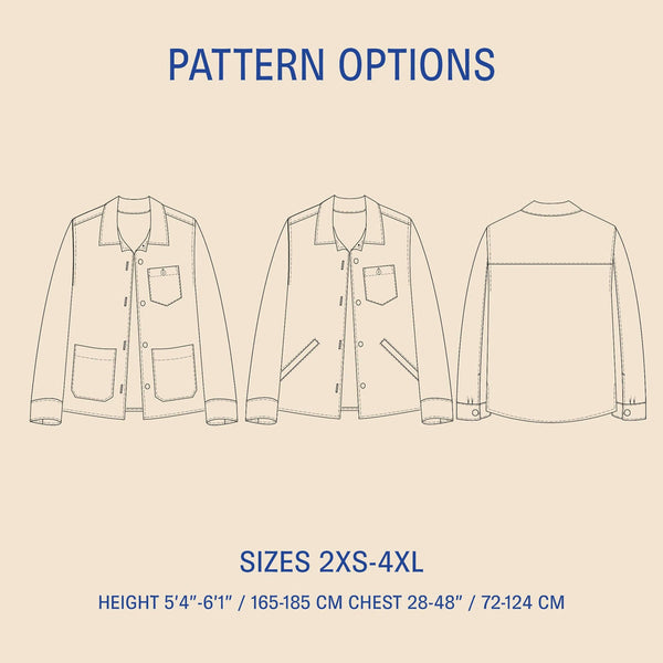 Chore Coat Jacket -- Beginner/Intermediate Garment Making Class