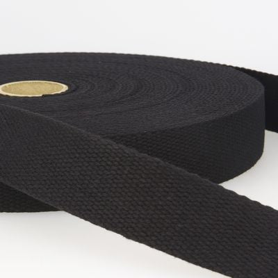 100% Cotton Webbing, 1.75" in Black