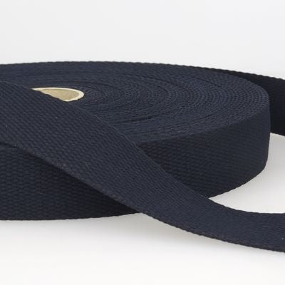 100% Cotton Webbing, 1.75" in Navy