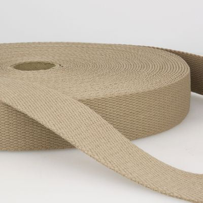 100% Cotton Webbing, 1.75" in Taupe