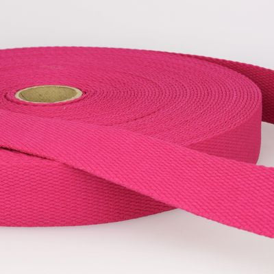 100% Cotton Webbing, 1.75" in Fuchsia