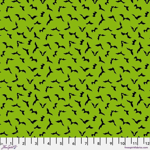 Just Batty - Green || Pretty Creepy by Cori Dantini -- Free Spirit Fabrics