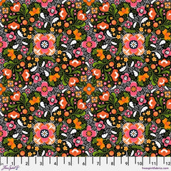 Floral Secrets - Black || Pretty Creepy by Cori Dantini -- Free Spirit Fabrics