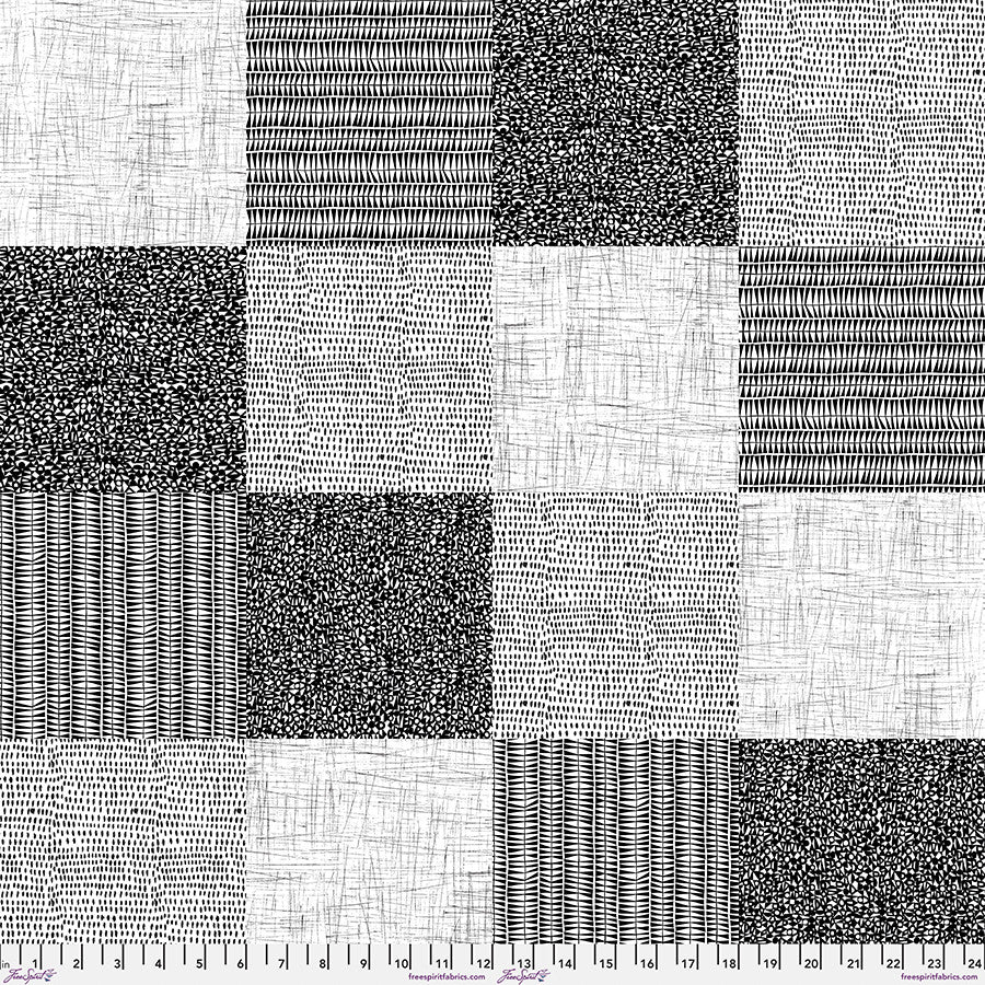 Textures - Monochrome  || Flying South by Clare Youngs -- Free Spirit Fabrics