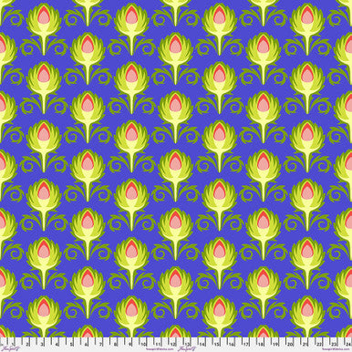 Artichoke - Blue || Vegetable Patch by Jane Sassman -- Free Spirit Fabrics