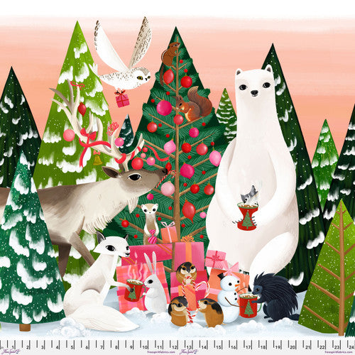 Holiday Celebration - Panel  || Woodland Holiday -- Daughter Earth/Katy Tanis -- Free Spirit Fabrics