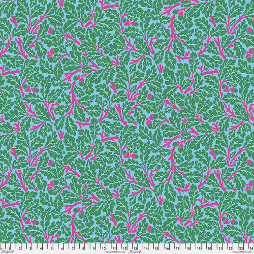 Oak - Turquoise || Kaffe x Morris & Co -- Free Spirit Fabrics