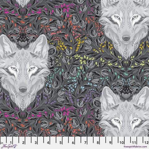 Wolf of Pink Street - Carbon || Graywork by Tula Pink -- Free Spirit Fabrics