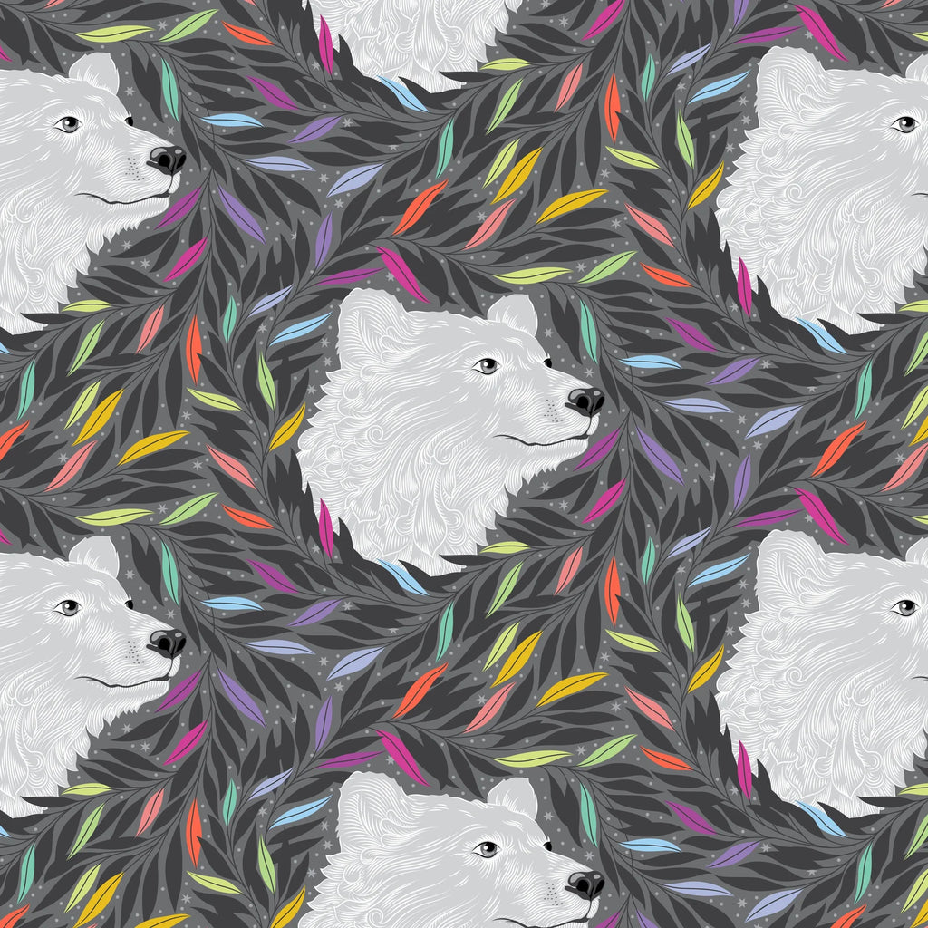 Just Bearly - Carbon || Graywork by Tula Pink -- Free Spirit Fabrics