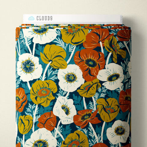 Poppy Field | Dark Teal --  Picnic by Tanya Celia-- Cloud 9