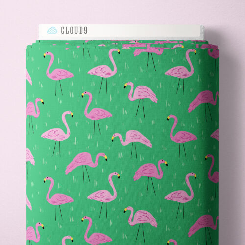 Let's Flamingle | Green -- Poolside Purrfection By Krissy Mast -- Cloud 9
