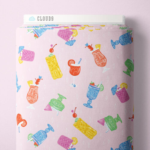Cool Cock-tails | Pink/Multi -- Poolside Purrfection By Krissy Mast -- Cloud 9