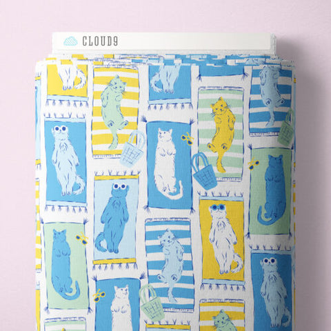 Cabana Catnaps | Multi -- Poolside Purrfection By Krissy Mast -- Cloud 9