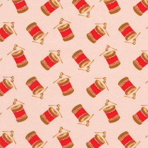 Drums in PINK by Sewing Down South from Holiday Nutcracker Collection -- Robert Kaufman