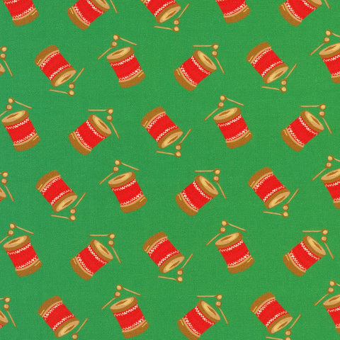 Drums in HOLLY by Sewing Down South from Holiday Nutcracker Collection -- Robert Kaufman