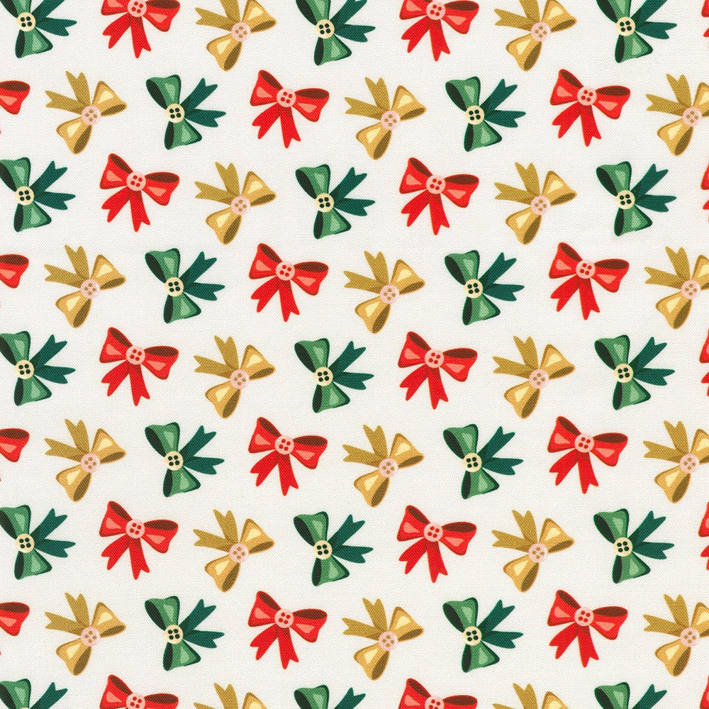 Bows in ECRU by Sewing Down South from Holiday Nutcracker Collection -- Robert Kaufman