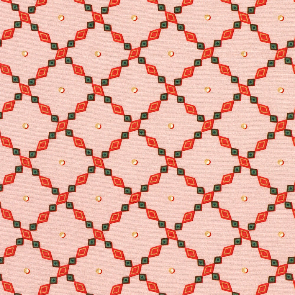 Diamonds in PINK by Sewing Down South from Holiday Nutcracker Collection -- Robert Kaufman