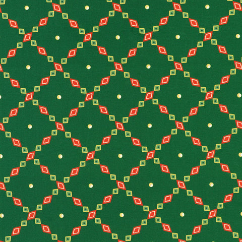 Diamonds in EVERGREEN by Sewing Down South from Holiday Nutcracker Collection -- Robert Kaufman