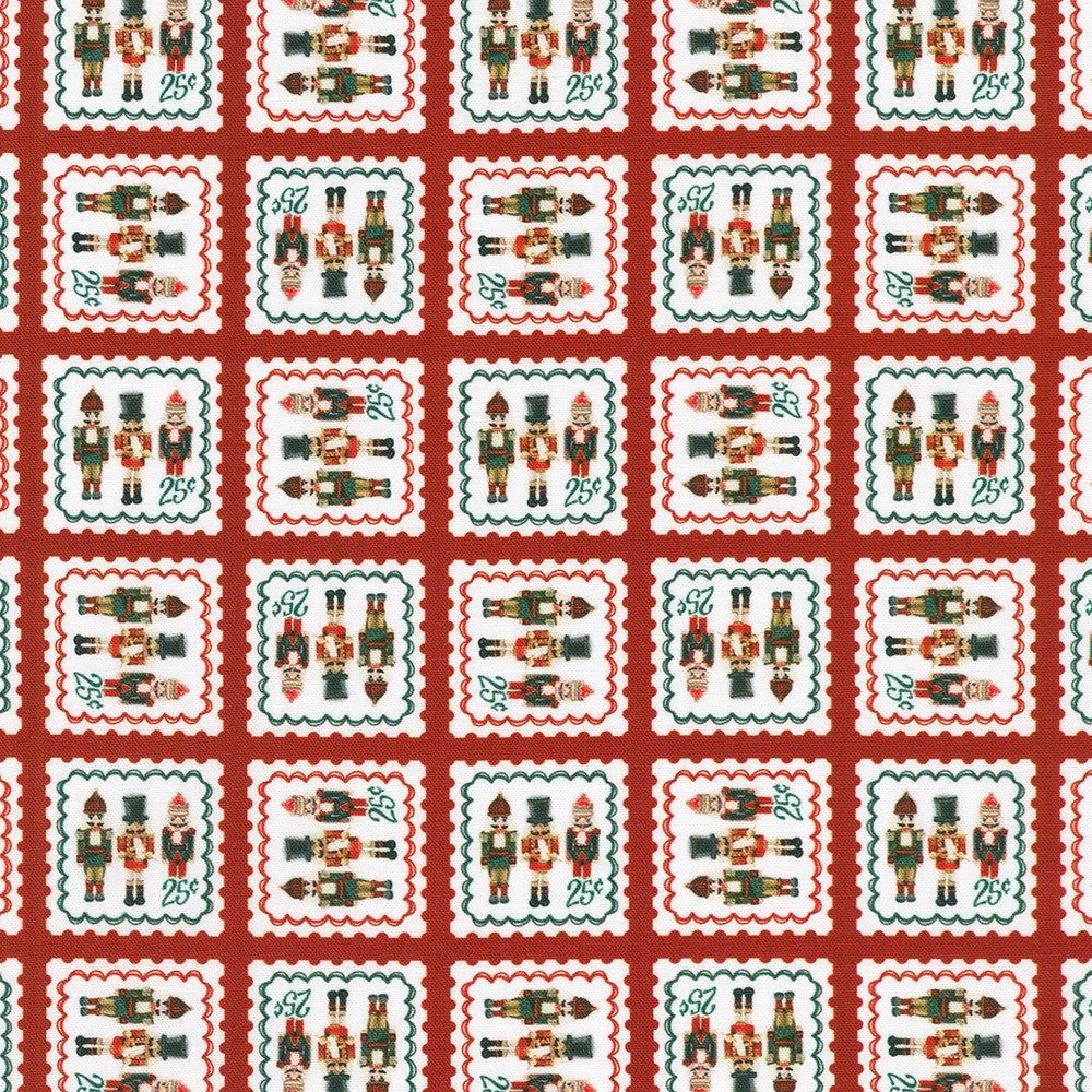 Postage Stamp in CANDY CANE by Sewing Down South from Holiday Nutcracker Collection -- Robert Kaufman