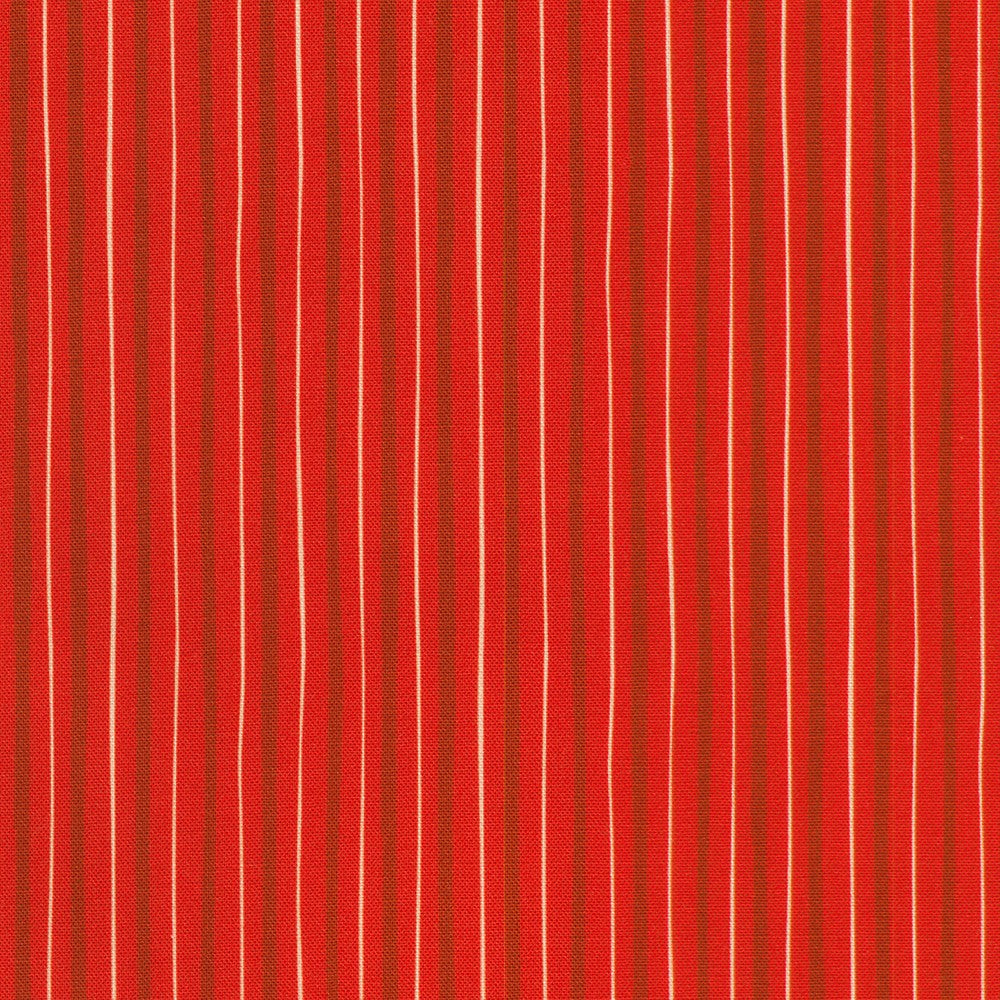 Stripes in SCARLET Ovals by Sewing Down South from Holiday Nutcracker Collection -- Robert Kaufman