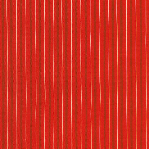 Stripes in SCARLET Ovals by Sewing Down South from Holiday Nutcracker Collection -- Robert Kaufman