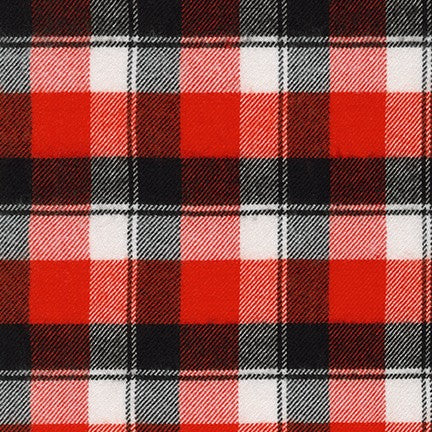 RED from Seawool Heavy Flannel Plaid -- Robert Kaufman
