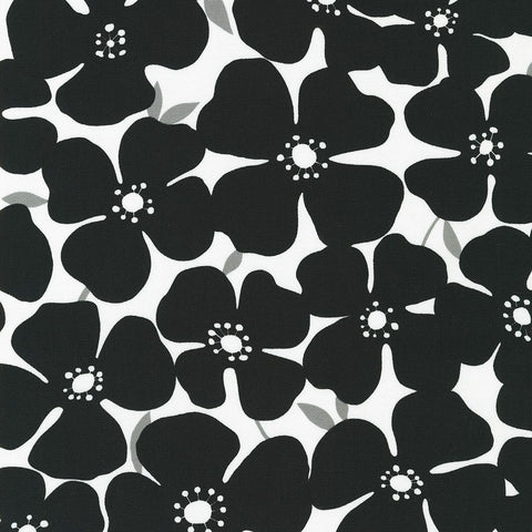 BLACK Florals by Sevenberry from Sevenberry: Canvas Prints -- Robert Kaufman