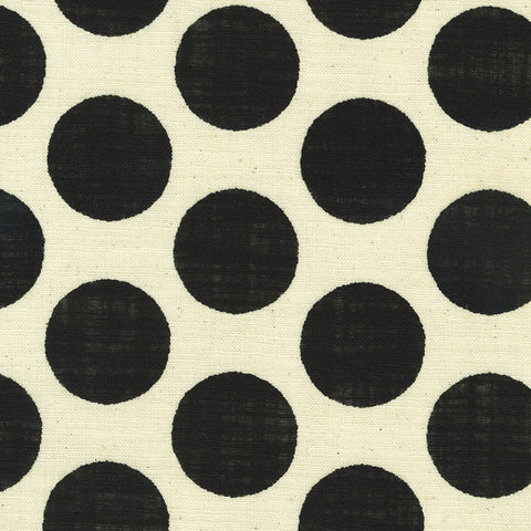 BLACK Polka Dots by Sevenberry from Cotton Slub Prints -- Robert Kaufman