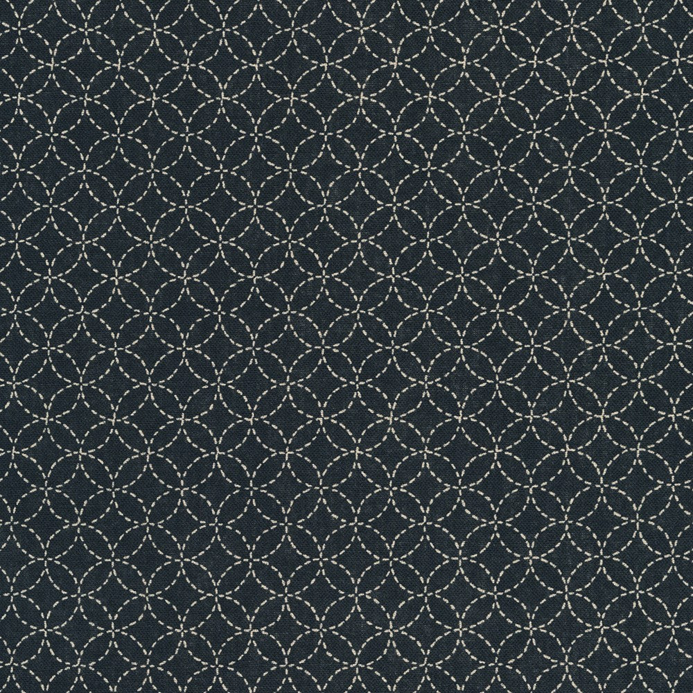 NAVY Sashiko Print from Sevenberry: Kasuri-- Robert Kaufman