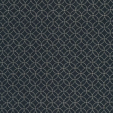 NAVY Sashiko Print from Sevenberry: Kasuri-- Robert Kaufman