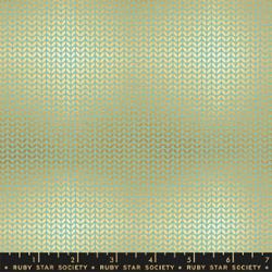 Knit Stitches in Metallic Water  -- Purl by Sarah Watts for Ruby Star Society -- Moda Fabric